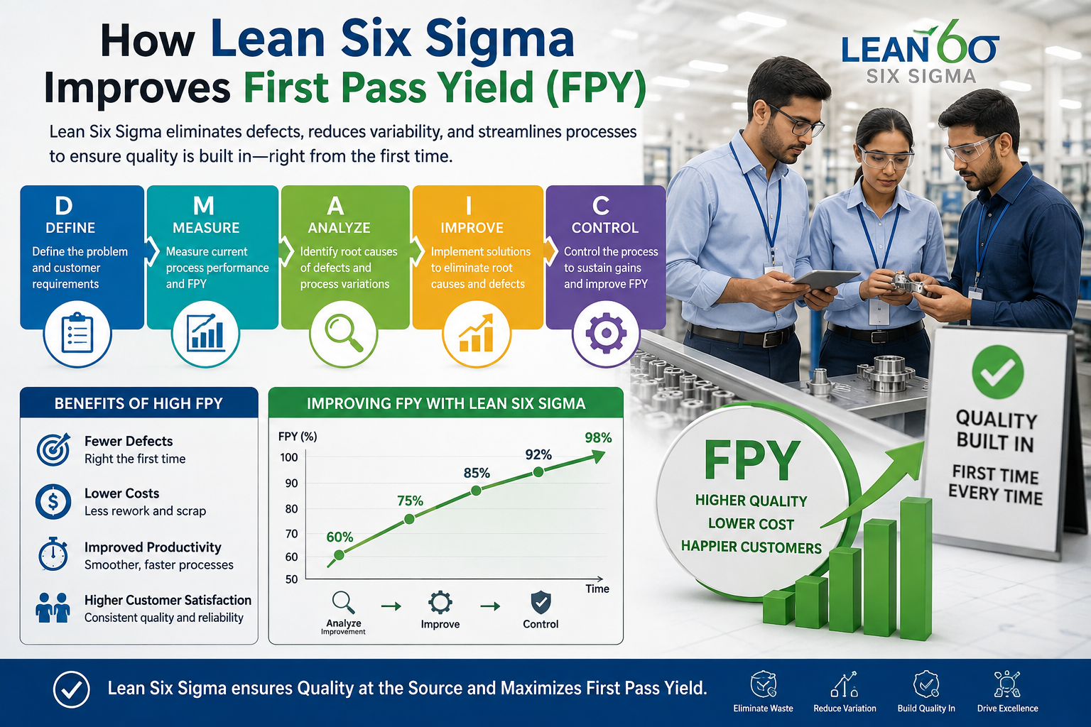 How Lean Six Sigma Improves First Pass Yield (FPY)